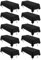 10er-Pack rechteckige Tischdecken, 153 x 260 cm, Schwarze Tischdecke, Polyester-Tischdecke für 1,8 m große rechteckige Tische, Flecken- und knitterfrei, waschbare Stoff-Tischdecken für Hochzeit