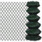 Lechnical Chain Link Fence Steel 0,8x25 m Green,Chain Link Fence,Garden Fencing,Chain Link Fencing,Garden Fencing Barrier-140348