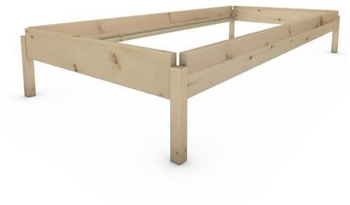 TUGA - Holztech Bettenset 2X Stapelbett Horst 80 cm x 190 cm 34 cm Zirbe Massivholzbett