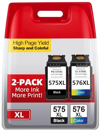 Firstoner PG-575XL CL-576XL Druckerpatronen Multipack, PG-575XL CL-576XL Druckerpatronen Ersatz für Canon 575 576 Patronen für PIXMA TS3550i TS3551i TS3750i TR4750i TR4751i (Schwarz, Farbe)