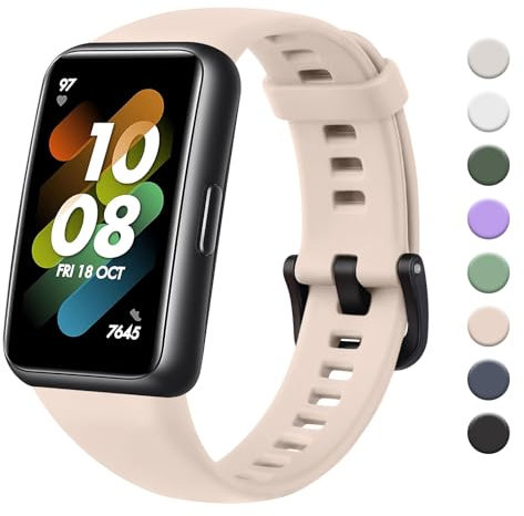 Bracelets pour Huawei Band 7 - Bracelet de rechange étanche en silicone - Accessoires de montre - Bracelets de sport compatibles avec Huawei Band 7, Silicone