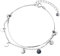 NicoWerk Damen Silber Fußkette Schlicht aus 925 Sterling Silber Schmal Glänzend Rund Plättchen Kreisförmig Glatt Filigran Anhänger Edel SFK130