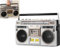 Boombox in stile anni '80 con lettore CD, FM e radio Dab+, perfetto per famiglie, scuole e ristoranti vintage