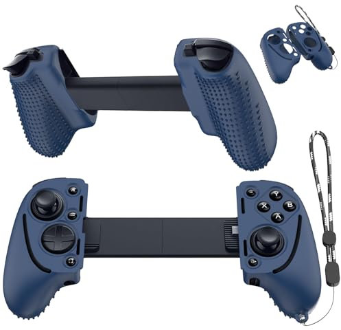 Custodia protettiva in silicone per controller da gioco Razer Kishi Ultra, compatibile con controller Razer Kishi Ultra, custodia protettiva con cordino (blu profondo)