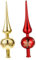 TOPBATHY Metallische Weihnachtsbaumspitzen 2er-Pack Kugelförmige Weihnachtsbaumdekorationen Glitzernde Sterne Als Baumspitze Für Die Feiertagsdekoration