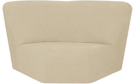 HYPIQQ L Form Sectional Recliner Sofa Covers 5 Sitz 7 Stück Stretch Reclining Couch Abdeckungen für Reclining L Form Sofa Möbel Protector Cover,Beige,Corner Seat