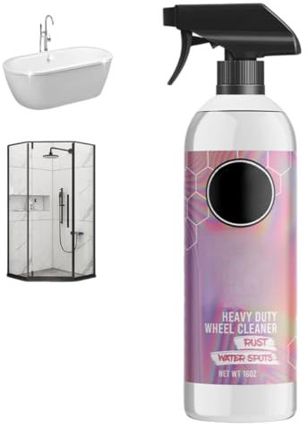 Glasreiniger, Hochleistungs-Felgenreiniger, Wasserfleckenentferner für Glas, Badezimmer-Duschreiniger, geeignet für Badezimmer, Auto, Möbelwaschbecken, Fliesenreiniger