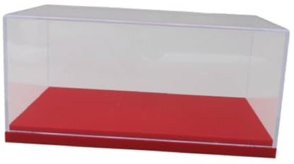 Sharplace 1:43 Modellauto-Schaukasten, Sammlerbox, Schutz-Organizer, transparente Acryl-Vitrine für Modellautos und Actionfiguren, Rot