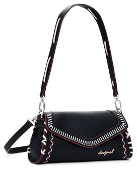 Desigual Umhängetasche Clutch Zarauz Manhattan Pespuntes Crossbody Bag Black schwarz