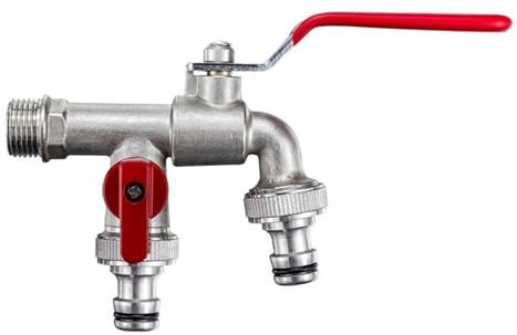 ZCCZJS 1 Ingresso 2 Outlet Rubinetto da Giardino Esterno 1/2  x 3/4  Rubinetto antigelo Manico Lungo per Giardino e irrigazione (Colore: 1 Generazione)