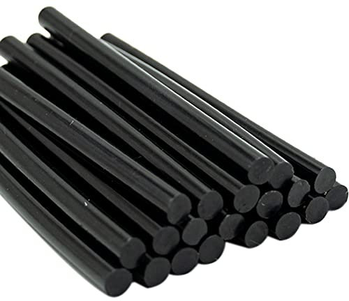 Lot de 50 bâtons de colle chaude - 7 x 100 mm - Bâtons de colle chaude de rechange - Noir - Pour pistolet à colle chaude standard