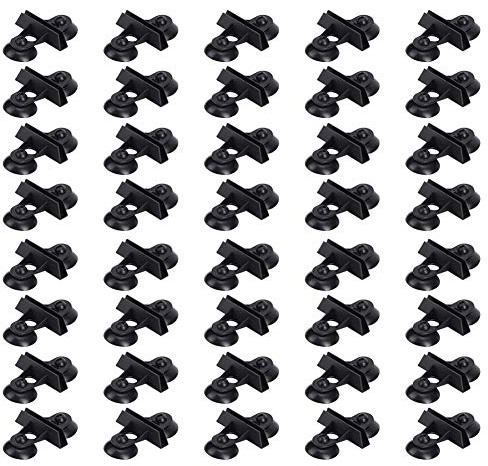 YULEESIYIP 40pcs PVC Aquarium Fish Tanksaugne -Tassen -Trennscheibe -Trennungsclip zum Teilen von Tankfächern (Black)