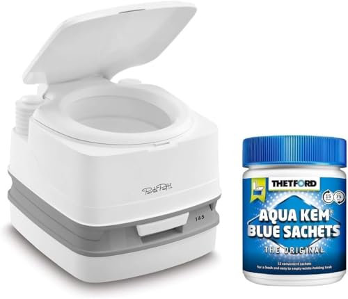 Porta Potti 145 + Aqua Kem BLue Sachets (15 Bolsitas) Pack