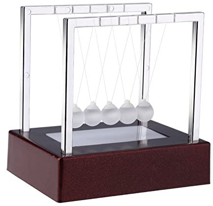 Zerodis Colorful Balance Balls, Newton's Cradle Balance Balls LED Light Up Pendulum Physics Science Ornaments Smart Toys Desk Decoration Art for Home