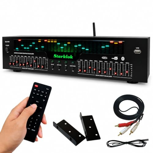 Equalizzatore, 31-Bande Equalizzatore Grafico Stereo Professionale Analizzatore di Spettro Processore Audio Sistema Audio Riduzione del Rumore Ottimizzazione Audio per Studio di Registrazione