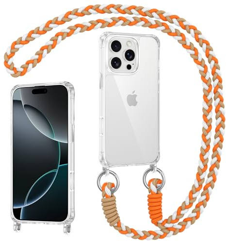 Coiwxmoi Coque pour iPhone 11 Pro avec Cordon, Transparente [Anti-Jaunissement] [Antichoc] Coque TPU Bumper Silicone Housse avec Lanière Collier Réglable Protection Case pour iPhone 11 Pro, Kaki