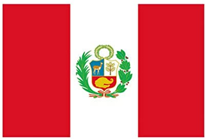 Peruanische Flagge aus Polyesterfaser, UV-beständig, 90 x 150 cm – Peru-Flagge für die Präsentation im Innen- und Außenbereich