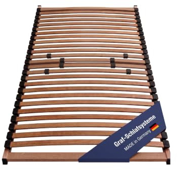 LEO BASIC Lattenrost 26 Leisten mit 8 Schieber 90x200 cm Buche Birke