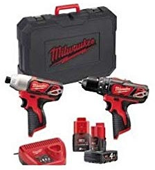 Milwaukee Kit 12 V M12 Bdd + M12 Bid 1 Batería 4,0Ah, 1 Batería Ah