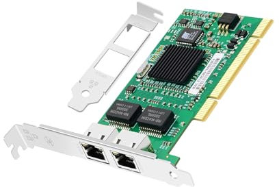 Jeirdus Intel Chipset 82546 Dual Port Gigabit 8492MT PCI Server Carte réseau 1000M RJ45 NIC Ethernet Adaptateur de bureau