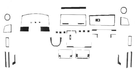 Innenraum Dekor Cockpit kompatibel mit VW T6 T6.1 alle 2015-2024 Carbon Optik 39tlg
