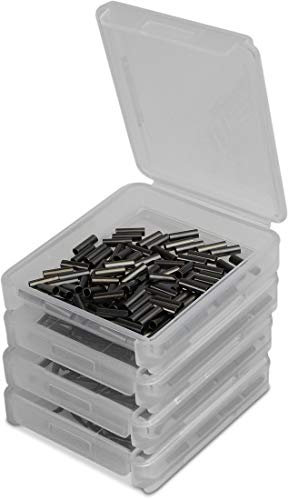 Storfisk fishing & more 4 x 100 Stück Klemmhülsen Quetschhülsen Sortiment in Kunststoffbox für Angelmontagen (Hardmono- und Stahlvorfächer), Größe:Groß