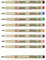 PIGMA MICRON Sakura Fineliner brush 9er-Set + 1