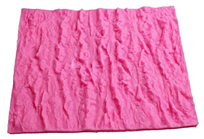 Baumrinde Silikonform Prägematte Fondant Kuchen Dekorieren Werkzeug - 3D Geformter Kuchen Backwerkzeug Mit Prägematten - Pink