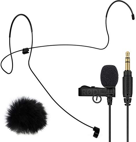 Rode Lavalier GO Lavaliermikrofon + Lav Headset Kopfbügel Größe M + keepdrum Fell-Windschutz