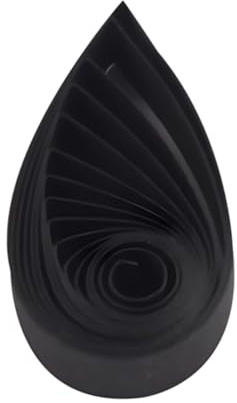 Quilling Papierstreifen 3mm Paper Quilling Streifen Papier Quilling Set Papierbreite 3mm Schwarz Art Streifen für DIY Handwerk 54cm Länge