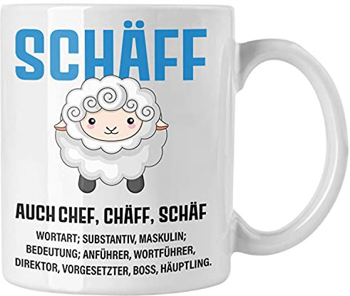 Trendation - Chef Tasse Geschenke Lustig Kaffeetasse Abschied Spruch Geschenkidee (Weiß)