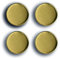 Zeller 11234 Magnet-Set, 4-TLG., extra stark, Gold, ca. Ø 2,3 x 0,9 cm