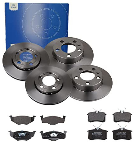 ATE Bremsen-Set 2 Bremsscheiben Ceramic + Bremsbeläge Einbau Vorne Hinten Bremsscheiben-Set Scheibenbremsen passend für Skoda Fabia 2 542 545