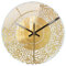 Baoblaze Islamische Kalligraphie-Wanduhr, Muslimische Digitaluhr Leise, Glänzend Poliertes Metall Wanddekor, Acryl Surah Ikhlas Wanduhr, Religious Wall Clock für Schlafzimmer Aufenthaltsraum, Gold