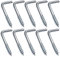 Aerzetix - C47878 - Set di 10 pezzi - gancio a vite in legno tipo L - Ø2,3x25mm - acciaio zincato - fai da te - utensili di montaggio/ferramenta
