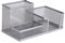 Kaizuca Kinder Stiftehalter aus Drahtmetall, Büro Stiftehalter, Stifte Organizer, Quadrat, Metallgeflecht, für Büroaufbewahrung, Schminktisch (Silber)