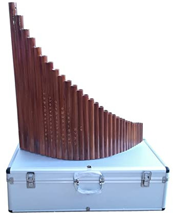 Panflöte Holzblasinstrument 31 Pfeifen Professionelle Panflöte Handgefertigte Bambusflöte Mit Panflötenkoffer