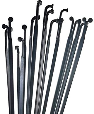 14G Fahrradspeichen 20 Stück J Bend Flat Fahrradspeichen 2mm Elbow Flat Fahrrad Speichen mit Nippeln für Mavic Aksium Ksyrium Equipe Crossride Cosmic 26er 700C (284mm)