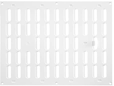 Steinberg14 Bianca 400x300mm Regolabile Griglia di Ventilazione in Metallo - Griglie D'Aerazione con Lamelle Richiudibili