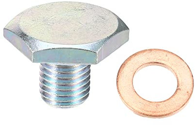 A ABSOPRO Tappo Coppa Olio Motore 1 Set M10x1.25 Motore Olio Scarico Tappo con Rondella 1146063 per Ford