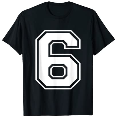 6 Sports Number Fan Best Player Number Game Winner Lucky T-Shirt