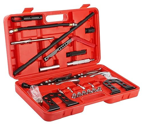 Holdfiturn Spring Compressor Set, Cylinder Head Service Set Valve Spring Compressor Removal Installer Tool Kit Fit for 8/16/24 Valve Engines