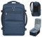 WANDF Cabin Bag 45x36x20 for Easyjet Airlines Underseat Travel Hand Luggage Backpack with Wet Pocket, 17 Inch Laptop Backpack for Men Women (Navy Blue)