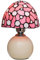 Blivuself Tiffany Stil Buntes Glas Rosa Pilz Lampe Schlafzimmer Nachttisch Büro Kunst Nachttisch Akzent Led Kleines Nachtlicht Nette Kinder Mädchen Dekor Vintage Home Keramik Schreibtisch Tischlampe