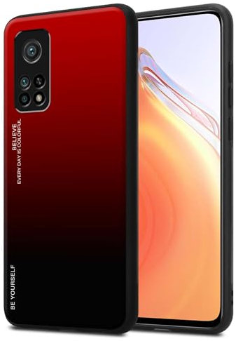 Cadorabo Hülle kompatibel mit Xiaomi Mi 10T / Mi 10T PRO Schutzhülle TPU Silikon Case Glas Slim Kratzfest Weiche Gummi mit Rundumschutz Case Hülle für Xiaomi Mi 10T / Mi 10T PRO in Schwarz