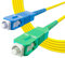10Gtek SC/APC a SC/UPC Simplex Cavo Fibra Ottica 3-meter, 9/125μm Monomodale Cavo Patch Fibra LSZH, Compatibile con Freebox Iliad(Free), Bianco