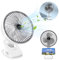 4 in 1 USB Ventilator, 7'' Clip Ventilator, 3 Geschwindigkeiten Handventilator, Camping Ventilator, Tragbarer Kinderwagen USB Tischventilator für Bett, Camping, Zuhause, Büro, Outdoor, Reisen (Weiße)