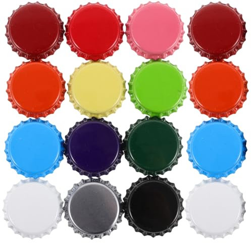 Operitacx 60pcs Beer Bottle Cap Puzzle Material Double-Sided Bottle Caps for DIY Crafts and Wall Decor
