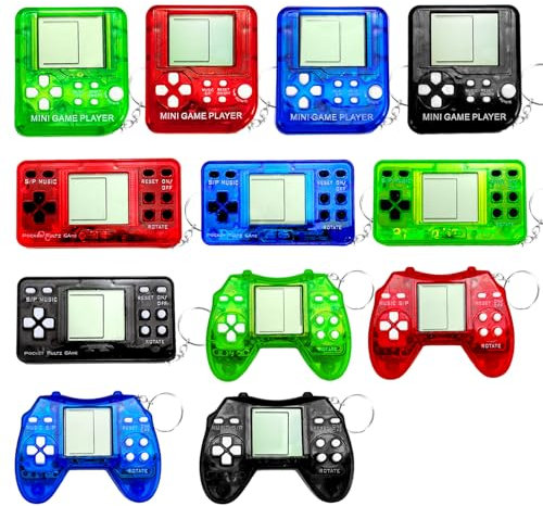 yuzshin Video Game Party Bag Fillers for Kids, 3Pcs Mini Video Game Keychains for Kids Boys Birthday Supplies Gaming Party Favors Classroom Prizes