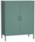 STEELSØN Kommode Atria, Sideboard für Wohnzimmer, Metall Kommode mit Doppeltür, Metallschrank, Mehrzweckschrank dunkelgrün Größe 100x80x38 cm